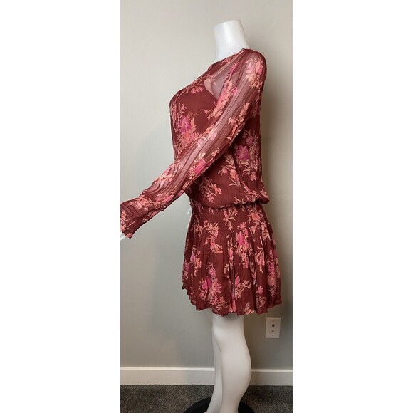 F. Sundance Dress M Floral Multicolor Long Sleeve Round Neck. NWT - Picture 6 of 8